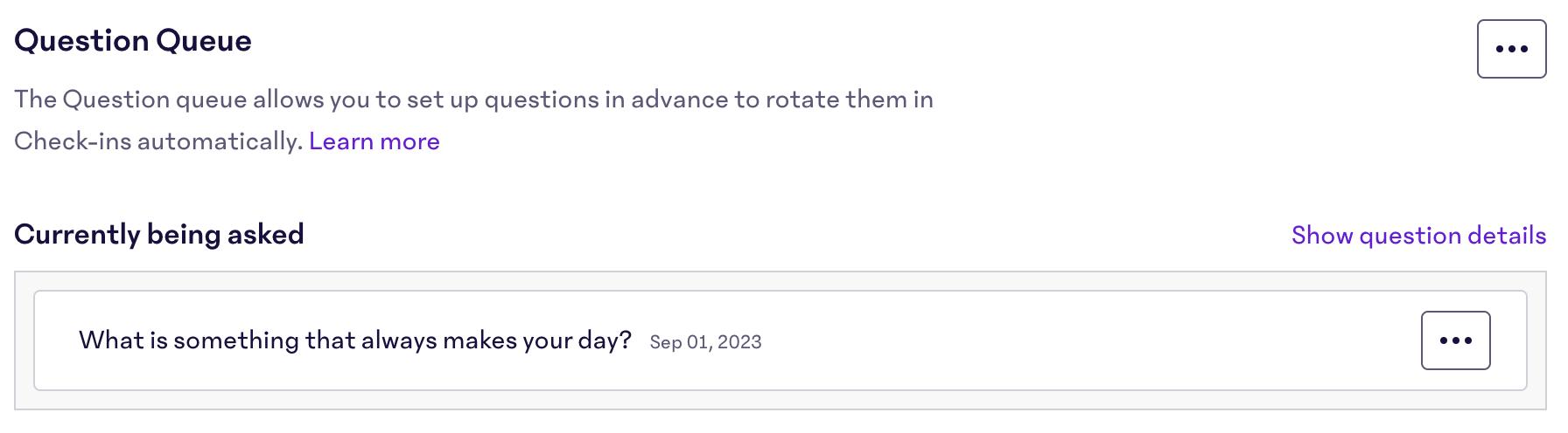 Create and manage a Question Queue – 15Five Help Center
